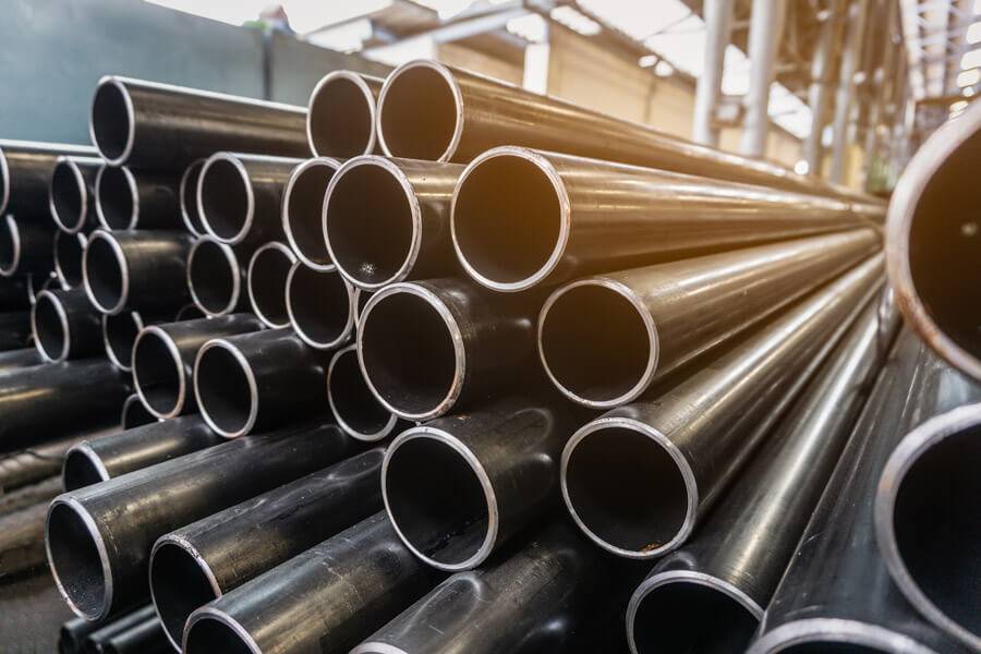 stack of metal pipes